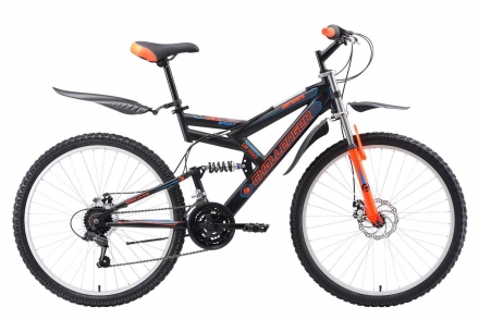 Велосипед Challenger Genesis Lux FS 26 D чёрный/оранжевый/голубой 16&#039;&#039;, фото 1