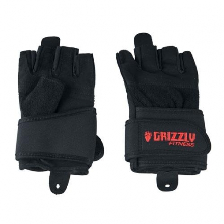 Перчатки с фиксатором запястья Grizzly Fitness Power training 8751-04, фото 1