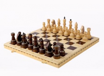 Шахматы обиходные инкрустированные (Орлов), фото 1