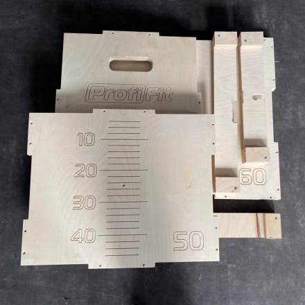 Универсальный PLYO BOX разборный, фанера, PROFI-FIT, 3 в 1, 50-60-75см, фото 4