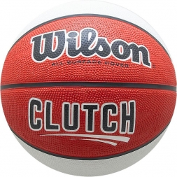 Мяч баскетбольный WILSON Clutch, р.7, красно-бело-черный