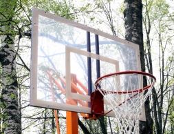 Щит баскетбольный тренировочный 1200х800 мм из оргстекла 6мм на металлической раме, фото 2