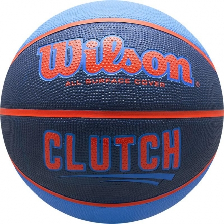 Мяч баскетбольный WILSON Clutch, р.7, сине-оранжевый, фото 1