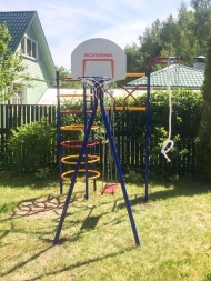 Детский спортивный комплекс для дачи ROMANA Космодром (цепные качели)   , фото 2