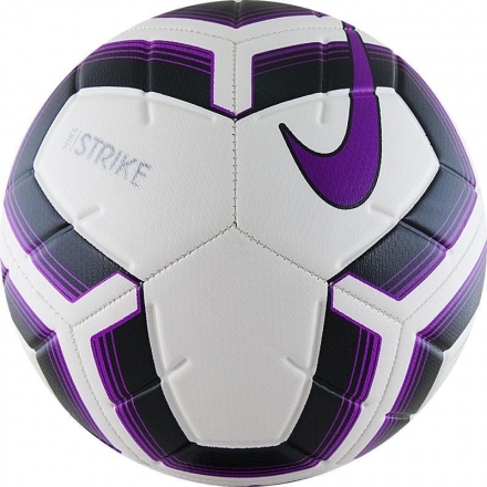 Мяч футбольный любительский &quot;NIKE Strike Team&quot;, р. 5, бело-черно-фиолетовый, фото 1