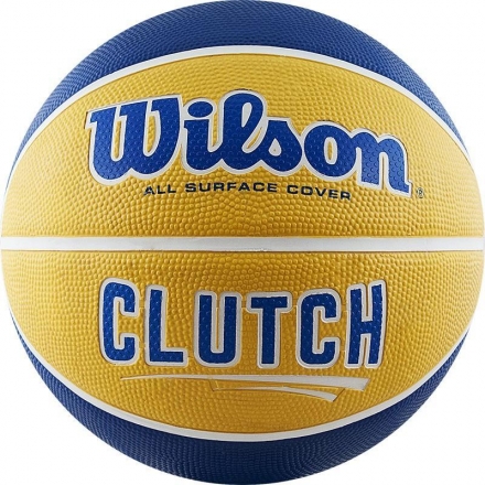 Мяч баскетбольный WILSON Clutch, р.7, сине-желтый, фото 1