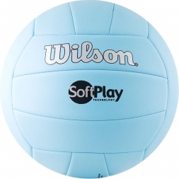 Мяч волейбольный &quot;Wilson Soft Play&quot;, размер 5, серебристо-голубой
