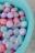 Сухой бассейн Airpool Романа ДМФ-МК-02.53.01 (бирюзовый с розовыми шариками)