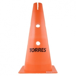 Конус трен. &quot;TORRES&quot; арт.TR1010, пластик, высота 38 см, с отв. для штанги TORRES,  оранжевый