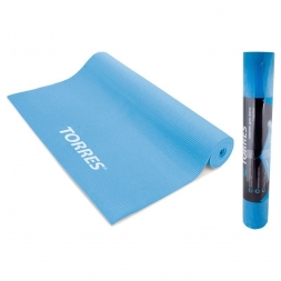 Коврик для йоги &quot;TORRES&quot;, PVC 3 мм, нескользящее покрытие, голубой