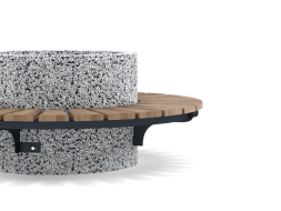 Скамейка «Соул» бетонная, габариты (см) - 210*210*80, вес - 800 кг, фото 2