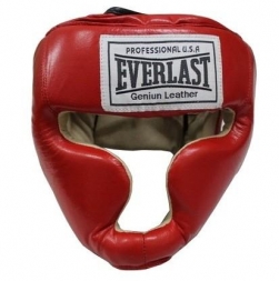 Шлем боксерский Everlast тренировочный, кожа