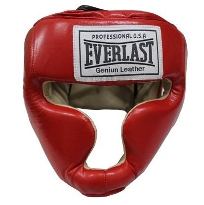 Шлем боксерский Everlast тренировочный, кожа, фото 1