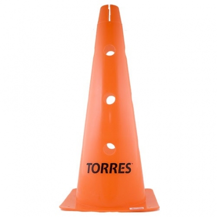 Конус трен. &quot;TORRES&quot; арт.TR1011, пластик, высота 46 см, с отв. для штанги TORRES,  оранжевый, фото 1