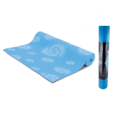 Коврик для йоги &quot;TORRES&quot;, PVC 4 мм, нескользящее покрытие, голубо-белый, фото 1