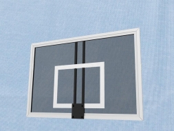 Щит баскетбольный тренировочный закаленное стекло 8мм на металлической раме (1370х915мм), фото 1