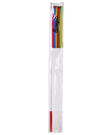 Лента для художественной гимнастики AGR-201 6м, с палочкой 56 см, радуга, фото 4