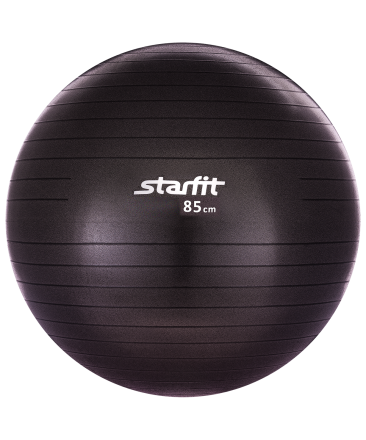 Мяч гимнастический GB-101 85 см, антивзрыв, черный, фото 1