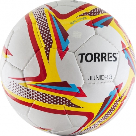 Мяч футбольный &quot;TORRES Junior-3&quot; р.3, бело-красно-желтый, фото 2
