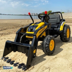 Электромобиль трактор с ковшом Harley Bella HL389-LUX желтый, фото 1