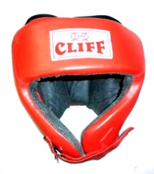Шлем боксерский CLIFF открытый (PVC) красный p.ХL