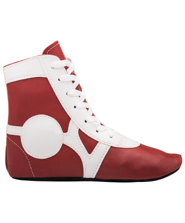 Обувь для самбо SM-0102, кожа, красный, фото 2