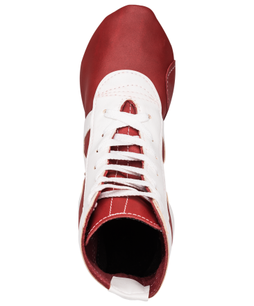 Обувь для самбо SM-0102, кожа, красный, фото 4