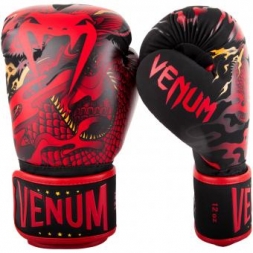 Перчатки боксерские Venum Dragon's Flight Black/Red, фото 1