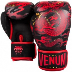 Перчатки боксерские Venum Dragon's Flight Black/Red, фото 2