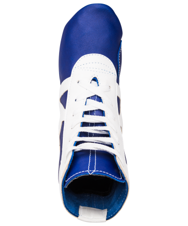 Обувь для самбо SM-0102, кожа, синий, фото 4