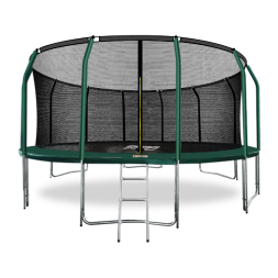 Батут премиум 16FT с внутренней страховочной сеткой и лестницей, темно-зеленый, ARL-TP-1606_I_DG