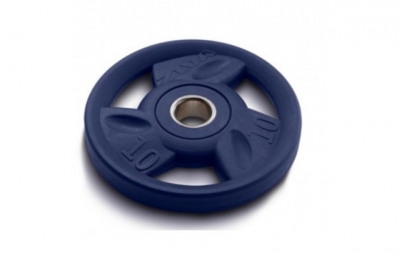 Диск олимпийский 10 кг ZIVA серии ZVO уретановое покрытие синий, фото 1