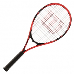 Ракетка б/т Wilson Roger Federer Gr3, для любителей, титановый сплав, со струнами, красно-черный