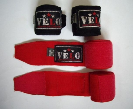 Бинт боксерский VELO 3,5м красный AIBA, фото 1