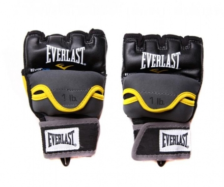 Перчатки боксерские EVERLAST гелевые с утяж. (1кг), фото 1