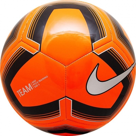 Мяч футбольный любительский &quot;NIKE Pitch Training&quot;, р. 5, черно-оранжевый, фото 1
