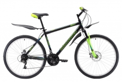 Велосипед Challenger Agent 26 D чёрный/зелёный/голубой 16&quot;