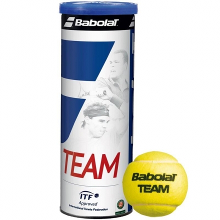 Мяч теннисный BABOLAT Team 3B, уп. 3 шт., желтый, фото 1