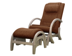 Массажное кресло EGO Twist EG2004 Shimo коричневый с пуфом