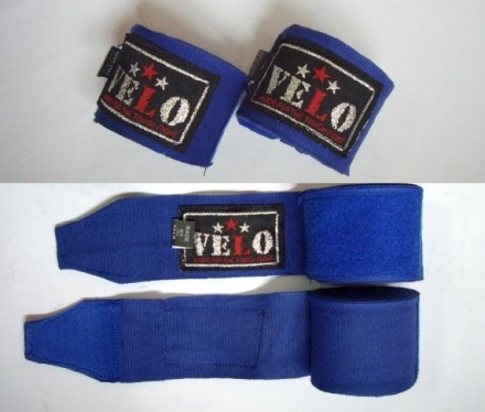 Бинт боксерский VELO 4,5м синий AIBA, фото 1