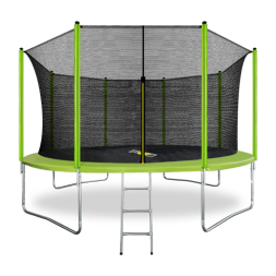 Батут  14FT с внутренней страховочной сеткой и лестницей, светло-зеленый, ARL-TN-1404_I_LG