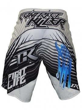 Шорты ММА Contract Killer Stained S2 Shorts - White/Blue, фото 2
