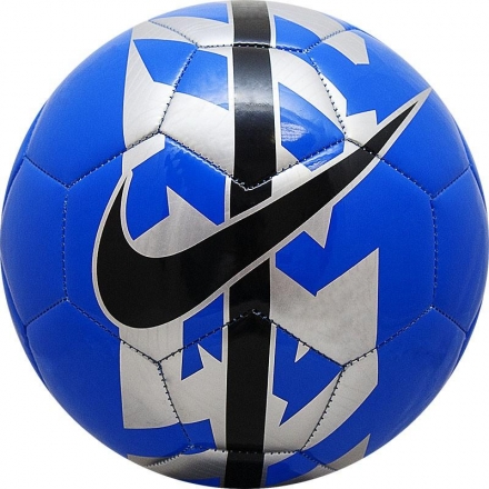 Мяч футбольный любительский &quot;NIKE React&quot;, р.4, сине-черно-серебристый, фото 1