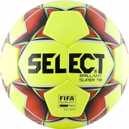 Мяч футбольный профессиональный &quot;SELECT Brillant Super FIFA TB YELLOW&quot; р.5, фото 1
