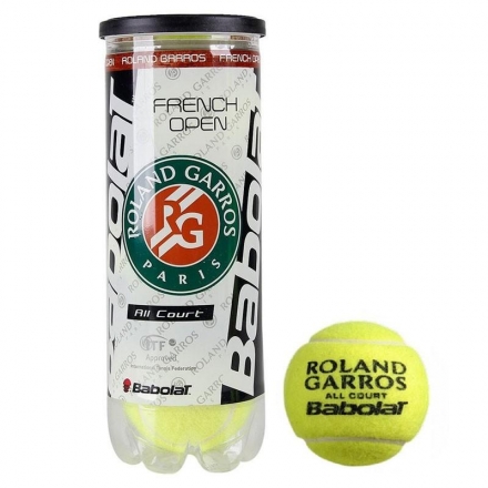 Мяч теннисный BABOLAT French Open All Court, уп. 3 шт., желтый, фото 1