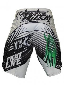 Шорты ММА Contract Killer Stained S2 Shorts - White/Green, фото 2