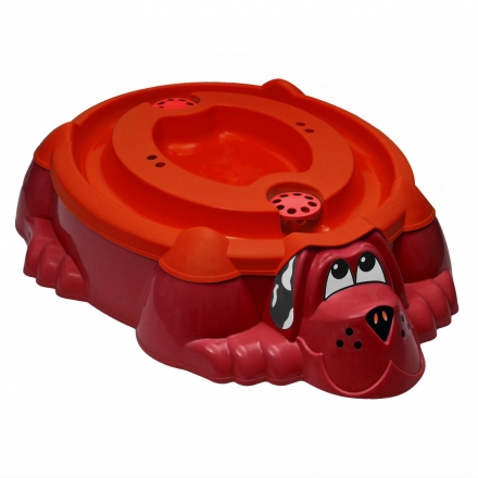 Песочница-бассейн PalPlay 432 Собачка с крышкой красный с красной крышкой, фото 1