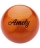 Мяч для художественной гимнастики AGB-103 19 см, оранжевый, с насыщенными блестками
