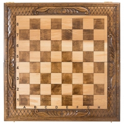Шахматы + нарды резные 50, am453, фото 1
