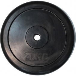 Диск обрезиненный ZSO черный &quot;Classic&quot; D-26, 25 кг, фото 1